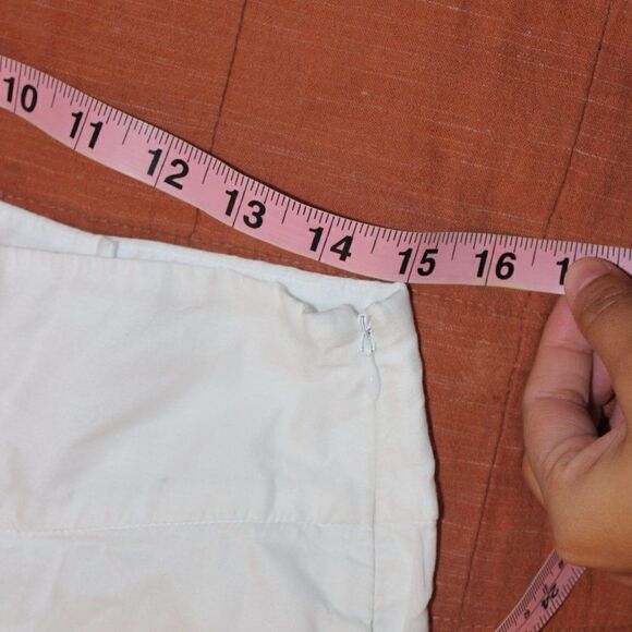 Theory White Zipper A-Line Mini Skirt Women Size 12 - Picture 7 of 9